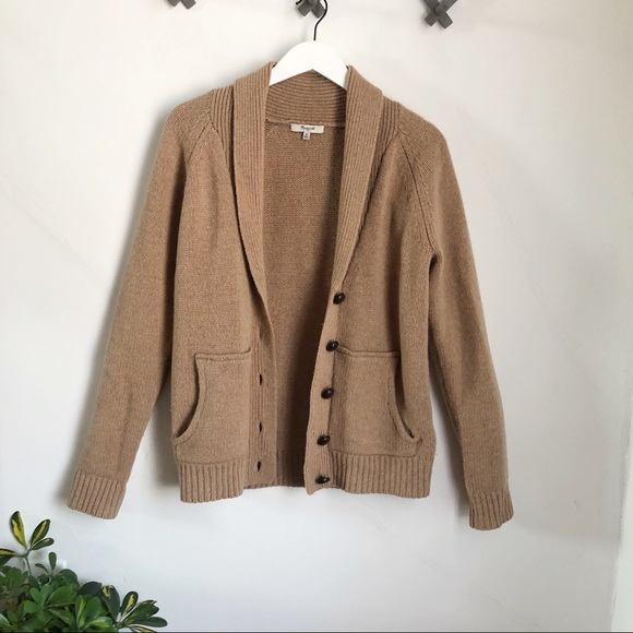 Madewell Sweaters - Madewell Log Cabin Cardigan in Camel
